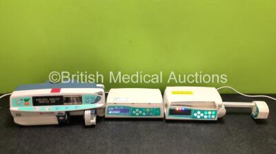 Job Lot Including 1 x B.Braun Infusomat Space Infusion Pump (Powers Up, Power Supply Not Included) 1 x B.Braun Perfusor Space Syringe Pump (Powers Up with Error When Connected to Power Supply, Power Supply Not Included) and 1 x CareFusion Alaris PK Syring