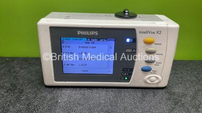 Philips IntelliVue X2 Handheld Patient Monitor Including ECG, SpO2, NBP, Press and Temp Options with 1 x Battery (Powers Up when Tested with Stock Battery-Battery Included is Flat ) *SN DE575P6782*