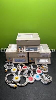 3 x Sonicaid Team Duo Fetal Monitors with 8 x Transducers (All Power) *SN 738XB0241972, 738XB0241974,738XB0241969(