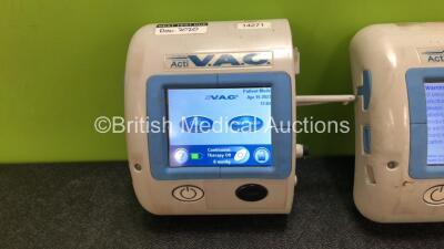 2 x KCI Activac Negative Pressure Therapy Systems (Both Power Up, 1 x Faulty Touch Screen) - 2