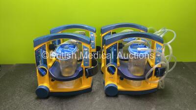 4 x Laerdal Suction Units with Cups and 4 x Batteries (All Power Up) *78061353967 / 78231074285 / 78411360995 / 78350788263*