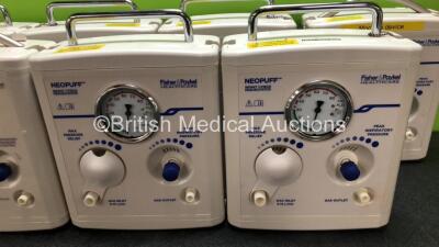 Job Lot Including 6 x Fisher & Paykel Neopuff Infant T Piece Resuscitators and 1 x Fisher & Paykel Neopuff Infant Resuscitator - 3