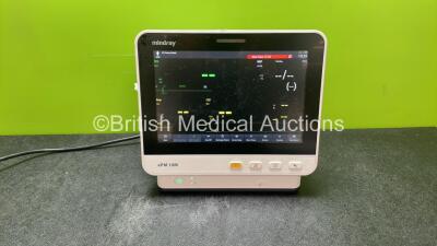 Mindray ePM 10M Patient Monitor *Mfd - 14/04/2020* with ECG, SPO2, NIBP, T1 and T2 Options, 1 x IBP Module with IBP1 and IBP2 Options, 1 x CO2 Module and 1 x Battery (Powers Up) *AD1-04011472*