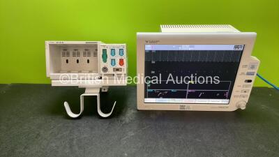 Fukuda Denshi DSC-8500 Patient Monitor with 1 x Fukuda Denshi HS-8312N Multiparameter Module with ECG, NIBP, SPO2, Multi BP/TEMP/CO and AUX Options on Fukuda Denshi IB-8000 Module Rack (Powers Up) *50100027 / 50100039*