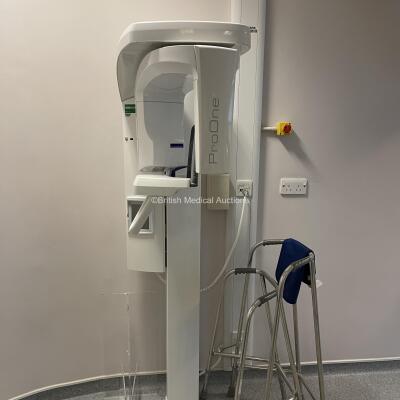 Planmeca ProOne Panoramic X-ray Unit Including Gantry, PC (HDD Removed) with Monitor, Keyboard and Mouse, Battery Backup, Cabling and Manuals & Software. System has been Professionally De-Installed. *Q741*