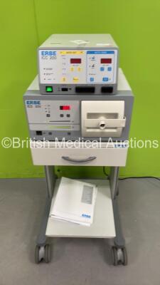 ERBE ICC 200 Electrosurgical / Diathermy Unit on Stand with ERBE IES 300 Suction Unit (Powers Up)