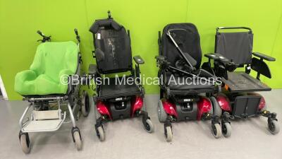 1 x Manual Wheelchair and 3 x Pronto M41 Electric Wheelchairs (All No Power)