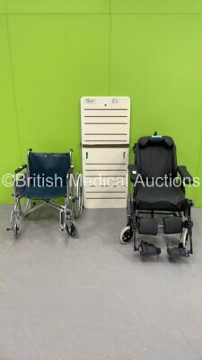 1 x Roma Bariatric Manual Wheelchair , 1 x Invacare EREA Azalea Transit Chair and 4 x PAT Slides