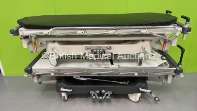 2 x Huntleigh Lifeguard Patient Trolleys with 1 x Mattress (Hydraulics Tested Working) *SN P076558 / P062305*