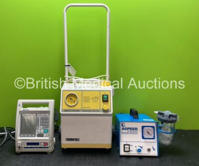 Mixed Lot Including, 1 x Baxter Colleague Pump, 1 x Sam12 Suction Unit and 1 x Aspeed Professional Pump (All Power Up) *SN 163753, 21050513DB, 03971903*