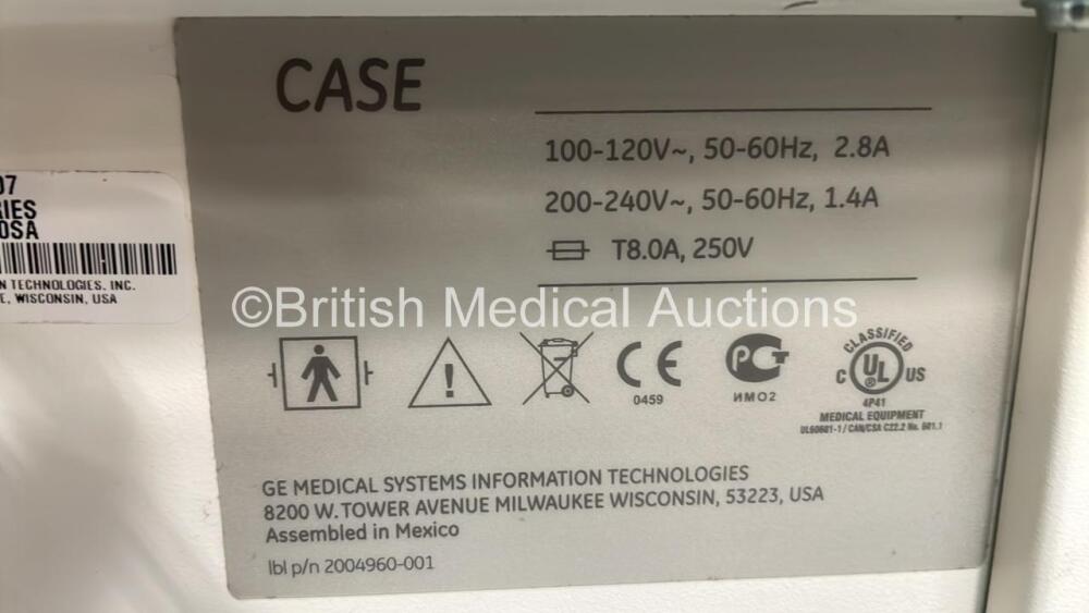 GE Case Stress Test Machine with Tango Monitor and 10 Lead ECG Leads ...