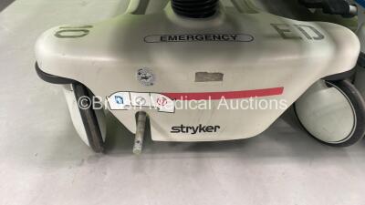 2 x Stryker Transport Patient Trolleys (Hydraulics Tested Working - Damaged - See Pictures) - 2