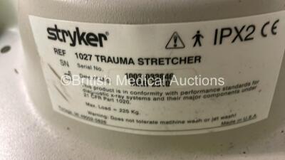 2 x Stryker Transport Patient Trolleys (Hydraulics Tested Working - Damaged - See Pictures) - 6