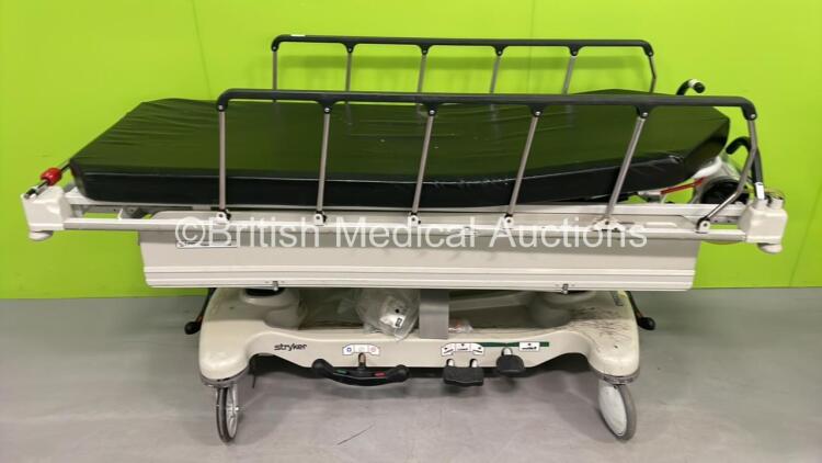 Stryker Transport Patient Trolley with Mattress (Hydraulics Tested Working)