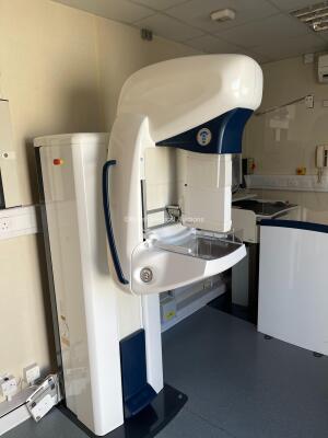 Sectra L30 Mammography System *Mfd - 2010* & Operator Console Including Mammography Gantry, Console PC & Monitor, Keyboard & Mouse, Cabling, Breast Paddles and Foot Pedals. The system has been professionally de-installed, *Q749* - 2