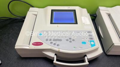 2 x GE MAC 1200ST ECG Machines (Both Power Up, 1 with Blank Display-See Photo) *SN 550047792, 550003640* - 2