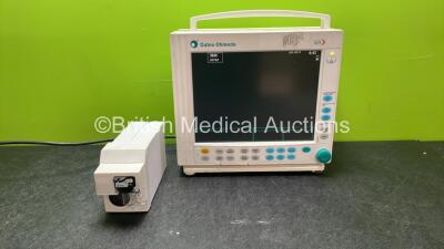 GE Datex Ohmeda S/5 Compact Anesthesia Patient Monitor Including Printer Options with 1 x Datex Ohmeda E-CAiOV Gas Module with D-fend Water Trap Options (Powers Up with Damaged Module-See Photos)