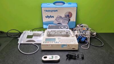 Mixed Lot Including 1 x Vitalograph Alpha Spirometer (Powers Up) 1 x Carefusion Micro 1 Spirometer and 1 x Hewlett Packard Pagewriter ECG Machine (Powers Up) with Various Patient Monitoring Cables