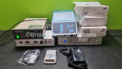 Mixed Lot Including 1 x Supra Surgical Dental Unit with 1 x Footswitch, 1 x Olympus TSH Telescope Heater, 1 x TAC 400M Mixer, 2 x Ohmega Ambulatory pH Recorders and 1 x Bausch & Lomb Power Supply (All Units Power Up)