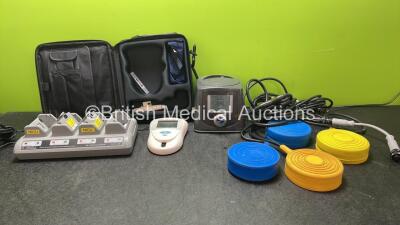 Mixed Lot Including 1 x UCL172-4 Quad Charger with 2 x Batteries (Powers Up with Fault Lights-See Photos) 1 x Coaguchek S Coagulation Meter with Power Supply in Carry Case (Powers Up) 1 x Fisher & Paykel ICONMAXX CPAP (Powers Up) 2 x Footswitches (1 Damag