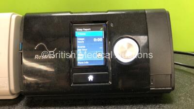 Job Lot Including 1 x ResMed AirSense 10 Autoset For Her CPAP Unit, 1 x ResMed AirSense 10 Autoset CPAP (Missing Badge - See Photos) and 1`x ResMed Lumis 150 VPAP ST Unit (Missing Side Door - See Photos) with 3 x Power Supplies (All Power Up) *SN 22161273 - 5