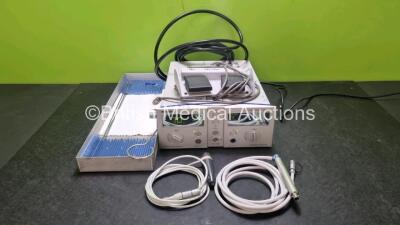 EMS Swiss LithoClast Master Ultrasound and Lithoclast System *Mfd 2007* (Powers Up) with 1 x Hose, 1 x Footswitch and 2 x Handpieces *SN BC00550*