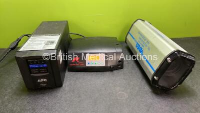 Mixed Lot Including 1 x APC 750 Smart UPS Unit (Powers Up) 1 x Osseoset 200 Dental Console (Powers Up with Error-See Photo) 1 x Medical Television Video Unit (Untested Due to Missing Power Supply)