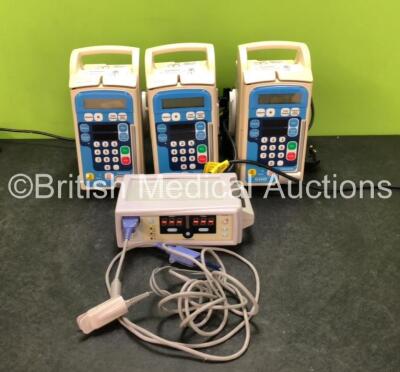 Mixed Lot Including 3 x Graseby 500 Infusion Pumps and 1 x Nellcor N-550 SpO2 Monitor with Lead (Powers Up)