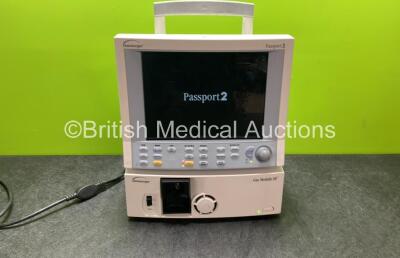 Datascope Passport 2 Patient Monitor Including ECG, SpO2, NIBP, IBP1, IBP2 and T1 Options with 1 x Datascope SE Gas Module (Powers Up with Missing Water Trap) *SN TM07927-K3, 6313640-17*