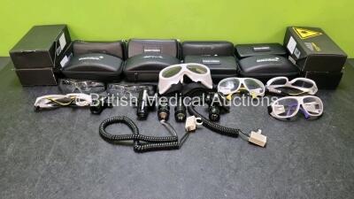 Job Lot Including 2 x Sharplan Laser Apertures and 1 x 18 Various Safety Goggles