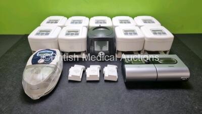 Job Lot Including 9 x DevilBiss Standard Sleep Cubes with 9 x DV5HH Humidifiers , 3 x Devilbiss Smarts Links, 1 x Fisher & Paykel ICONP8K Humidifier, 1 x ResMed S9 Escape CPAP with H5i Humidifier Chamber and 1 x ResMed S8 Escape 2 CPAP with H4i Humidifier