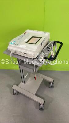 GE MAC 1200 ST ECG Machine on Stand with 10 Lead ECG Leads (Powers Up) *S/N 571272* - 3