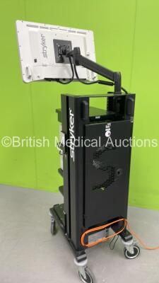 Stryker Stack Trolley with Stryker Vision Pro LED Display Monitor, Stryker SDC3 HD Information Management System, Stryker 1288HD High Definition Camera Control Unit, Stryker 1288HD Camera Head and Stryker L9000 LED Light Source (Powers Up - Missing Light - 7