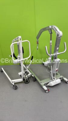 1 x Oxford Midi 150 Electric Patient Hoist with Battery and Controller and 1 x Liko Viking M Electric Patient Hoist with Battery and Controller (Both No Power) - 2