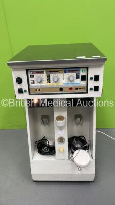 Eschmann DS402-RS Electrosurgical / Diathermy Unit in Eschmann RS Stand with 3 x Footswitches (Powers Up)