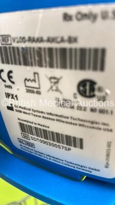 1 x GE Dinamap Carescape V100 Vital Signs Monitor on Stand and 1 x Welch Allyn SPOT Vital Signs Monitor on Stand (Both Power Up) - 4