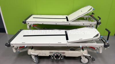 2 x Huntleigh Nesbit Evans Hydraulic Patient Couches (Both Hydraulics Working - Both Incomplete)