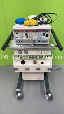 Eschmann TD411RS Minimal Invasive Surgery Electrosurgical / Diathermy Unit with 3 x Footswitch on Eschmann ST80 Suction Trolley (Powers Up)