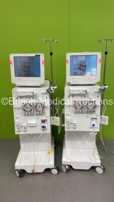 2 x B-Braun Dialog+ Dialysis Machines Software Version 8.2A - 8.2A Running Hours 34218 / 20215 (Both Power Up)