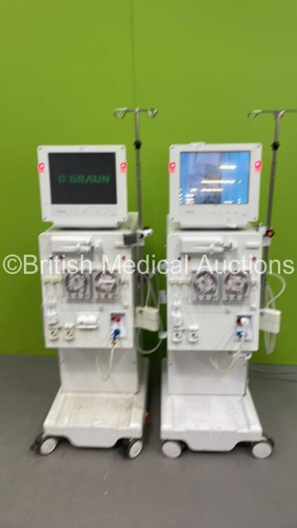 2 x B-Braun Dialog+ Dialysis Machines Software Version 8.2A / - 8.2A Running Hours 22430 / 1618 (Both Power Up, 1 x Error)