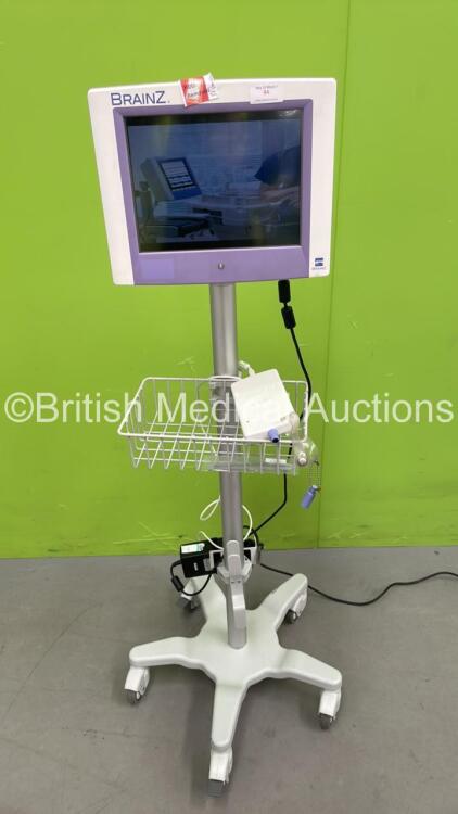 Brainz BRM3 Brain Monitor on Stand with Brainz DAU Unit on Stand (Powers Up - HDD REMOVED) *S/N BRM20081127*