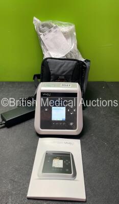 Breas Vivo 2 Ventilator *Mfd 2020* in Carry Case with 1 x AC Power Supply, 1 x User Manual and 1 x Breathing Tube in Carry Bag (Powers Up in Excellent Condition) *SN D110685*