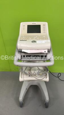 Philips PageWriter Trim II ECG Machine on Stand with 10 Lead ECG Leads (Powers Up) *S/N 100334*