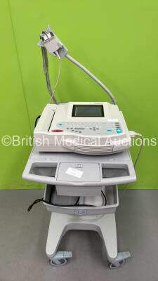 GE MAC 1200 ST ECG Machine on Stand with 10 Lead ECG Leads (Powers Up) *S/N 550050732*