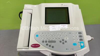 GE MAC 1200 ST ECG Machine on Stand with 10 Lead ECG Leads (Powers Up) *S/N 550050584* - 2