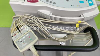 GE MAC 1200 ST ECG Machine on Stand with 10 Lead ECG Leads (Powers Up) *S/N 550050567* - 3