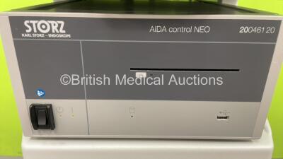 Karl Storz Stack System Including 1 x Karl Storz Endoskope HD Radiance Monitor, 1 x Karl Storz Endoskope 200905 19 Monitor, 1 x Karl Storz Endoskope 264305 20 SCB electronic endoflator, 1 x Storz Endoskope 200461 20 AIDA control Neo Unit, 1 x Karl Storz E - 6