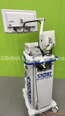 Karl Storz Stack System Including 1 x Karl Storz Endoskope HD Radiance Monitor, 1 x Karl Storz Endoskope 200905 19 Monitor, 1 x Karl Storz Endoskope 264305 20 SCB electronic endoflator, 1 x Storz Endoskope 200461 20 AIDA control Neo Unit, 1 x Karl Storz E - 10