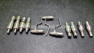 Job Lot of Various Drill Attachments Including 2 x Swiss 532.017 Ream, 2 x Swiss05.001.218 Ream Hudson, 2 x Hall Power Pro Zimmer / Hudson Drill PRO2046, 2 x Hall Power Pro Trinkie PRO2029 and 3 x Hall Power Pro Wire Driver PRO6128