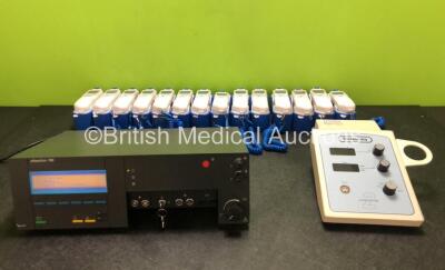 Mixed Lot Including 1 x Uniphy Phyaction 796 Laser Unit with 2 x Handpieces, Key and Accessories (Powers Up) 1 x Shrewsbury Ultrasound 2 Unit (Untested Due to No Power Supply) and 14 x Covidien Genius 2 Tympanic Thermometer